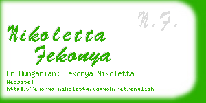 nikoletta fekonya business card